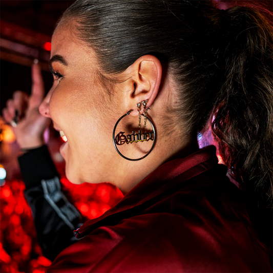 Earrings 100% Hardcore “GABBER” (Silver)