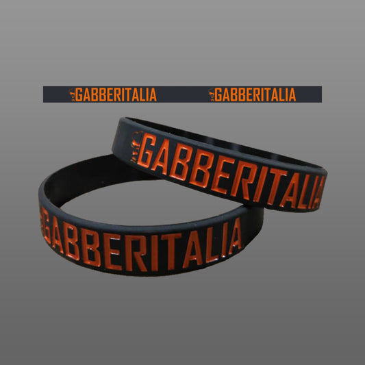 Braccialetto Gabberitalia (Nero e Arancione)